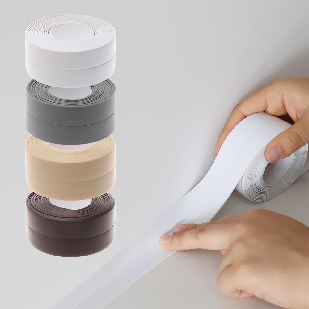 3.2m Self Adhesive Toilet Bathroom Sink Edge Wall Corner Seal Tape Sealing Strip