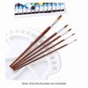 Wooden Paint Brushes Set Round Tip Paint Brushes Versatile Watercolor Brushes  Oil Painting
