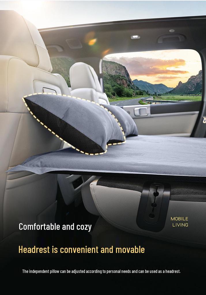 Leopard Titanium 7 Inflatable Car Camping Mattress - Travel Air Cushion for Vehicle Trunk