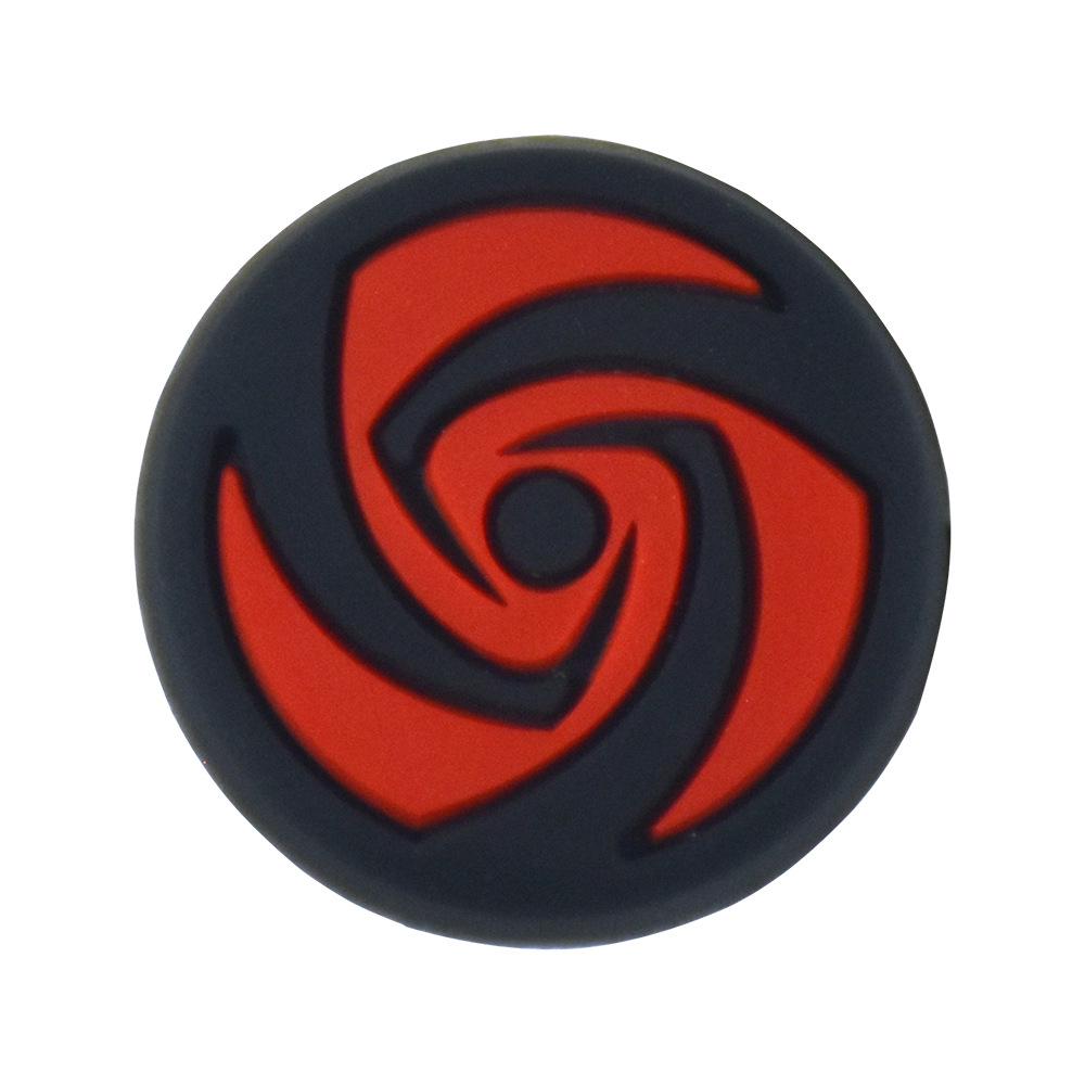 AMOGMO PS5/PS4 Silicone Joystick Caps - Black Red Swirl Anti-Slip 3D Design