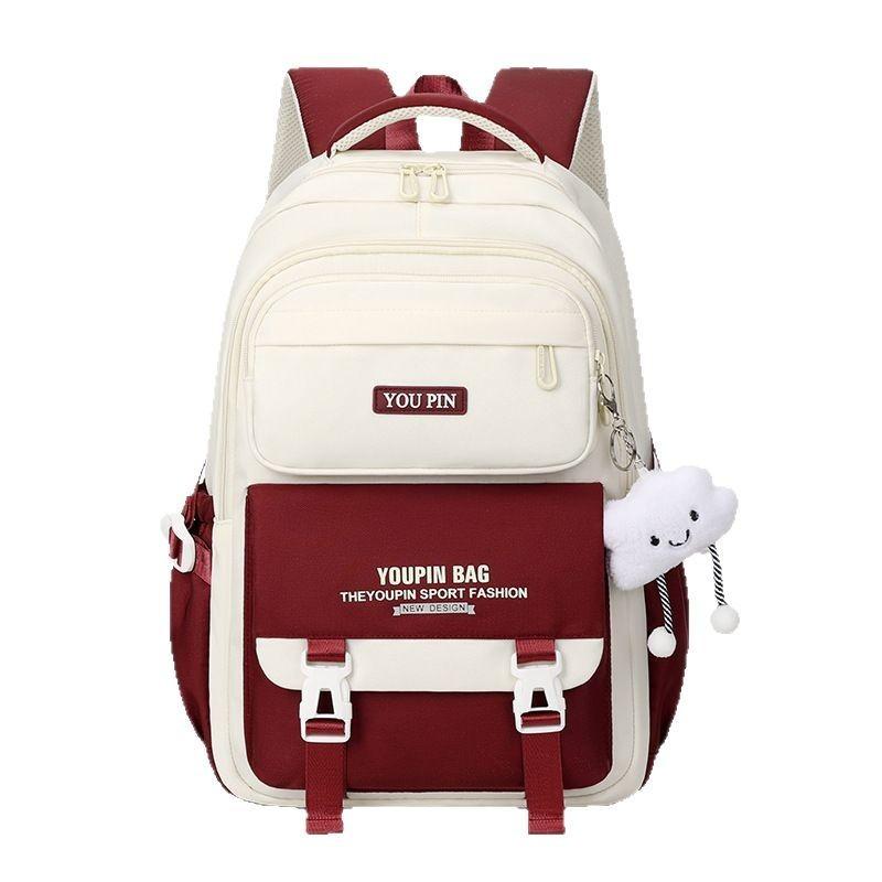 Letter Backpack Printed Large Capacity Anti Splashing Water Student Schoolbag