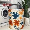 1pc, 2D Flat Printed Laundry Basket with Maple Leaf And Berry Patterns, Reusable Storage Basket Suitable for Home Storage, Daily Organization, And Var