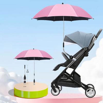 Baby Stroller Umbrella with Clamp UPF 50+ Sun UV Protection Adjustable Waterproof