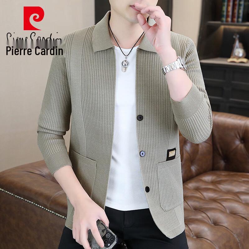 Pierre Cardin Men's Lapel Knitted Cardigan