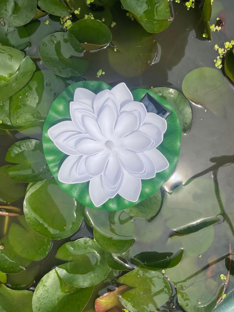 LED Solar Lamp Simulation Lotus Outdoor Waterproof Pond Floating Decoration Light Yard Pond Garden Colorful LED Wishing Lantern