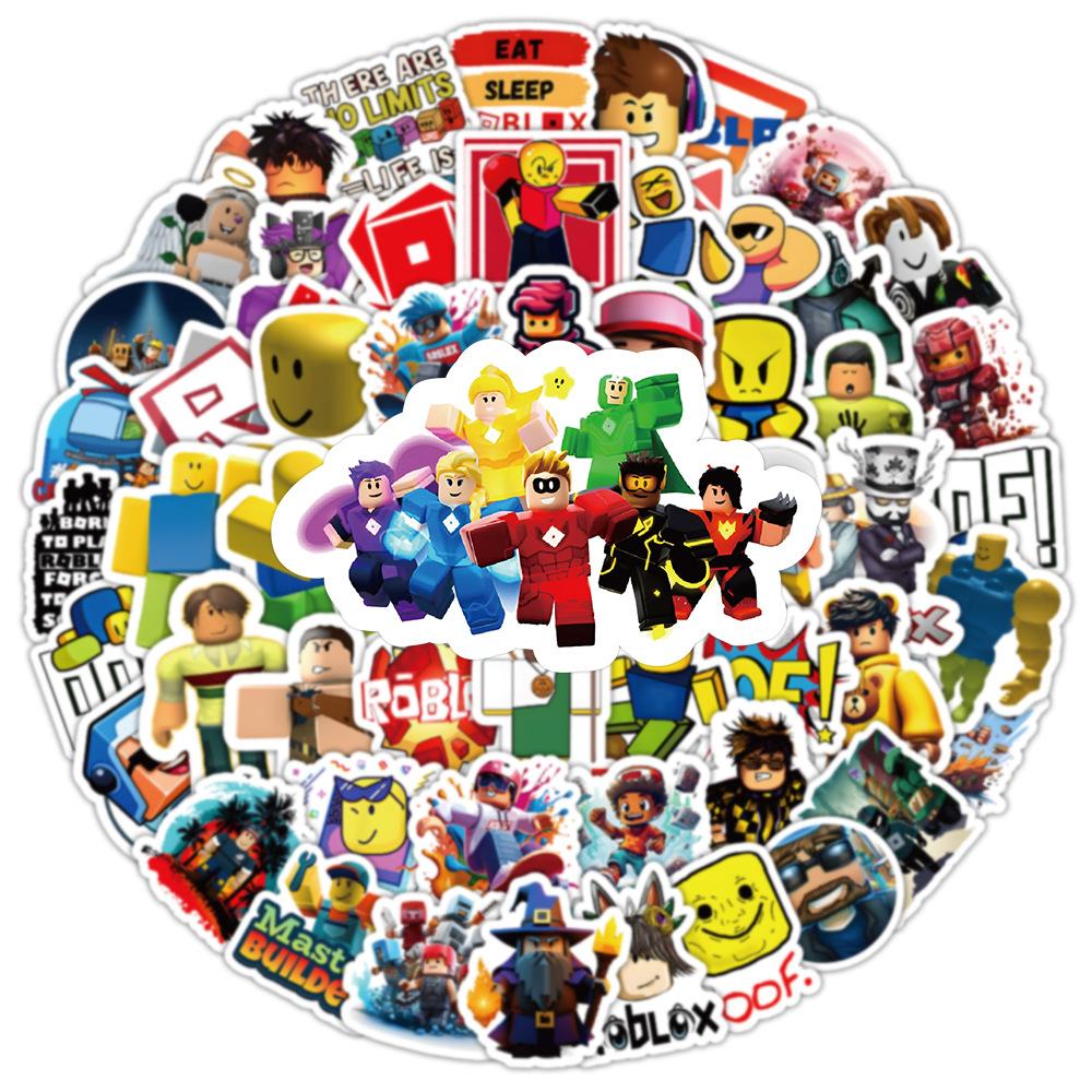 Roblox Cartoon Game Stickers 103 Pcs Waterproof Reusable No Residue Decorative Decals For Kids Phone Laptop Fridge Water Bottle