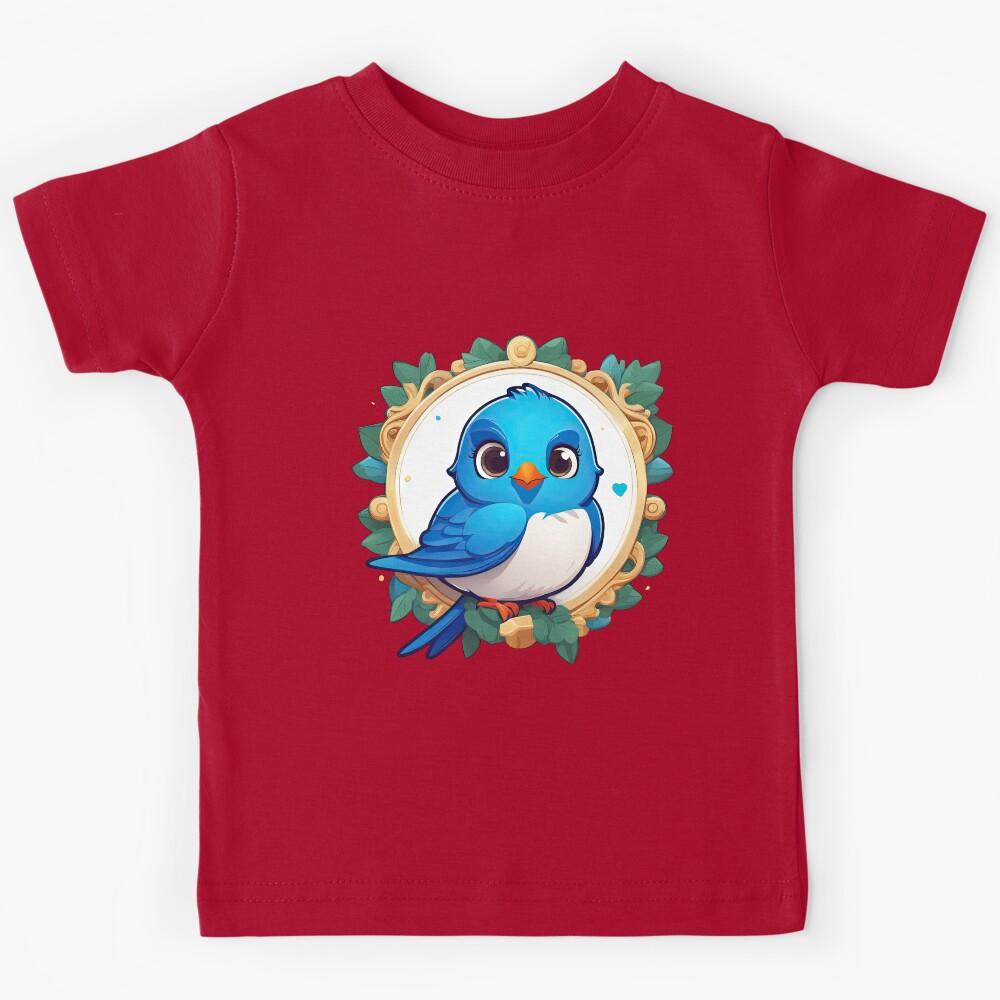 Cute Bluebird, Kawaii Bluebird Kids T-Shirt 120