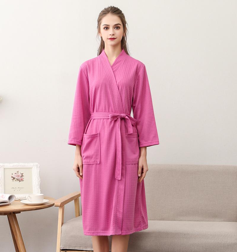 Japanese Style Thin Yukata Pajamas for Spring & Summer - Unisex Plus Size Bathrobe for Women & Men, 200 Jin Beauty Salon, Autumn Pajamas.