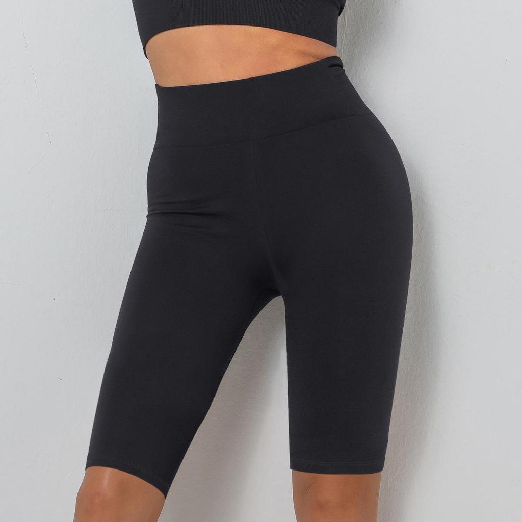 In Stock 2024 Nude Feel Seamless Yoga Shorts - Five-Point Tight Fit, Tummy Control, Perfect for Summer Cycling & Fitness