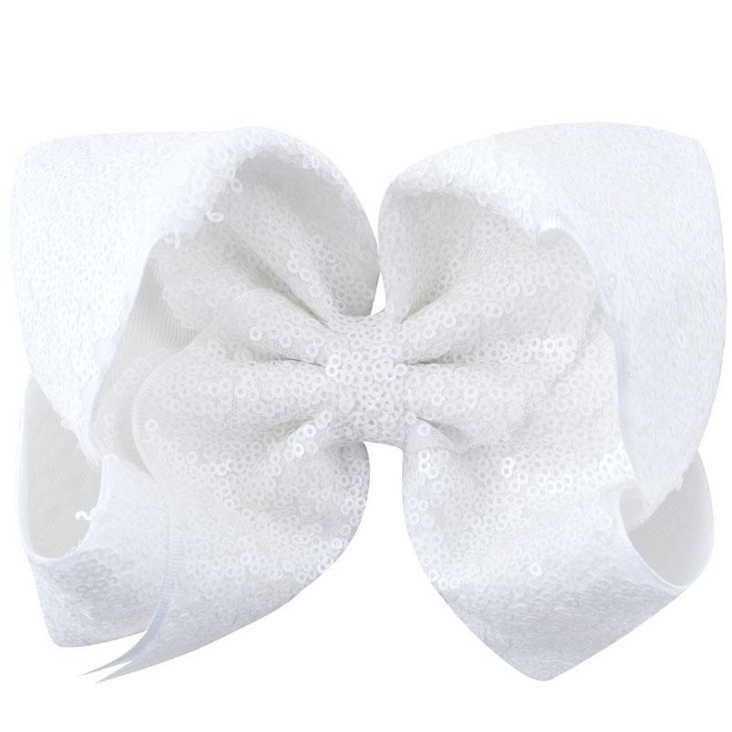 29Colors 8 inch Big Rainbow Large Hair Bow Sequins Ribbon Hairgrips With Alligator Clips Headwear Bowknot Girls Hair Accessories