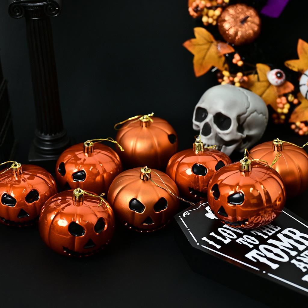 Halloween Indoor Decor  ,halloween Decorations  ,Halloween Christmas Tree Decoration 8CM Face  Colorful Plastic Ball Festival Party Decoration