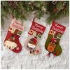 Dekorationen Weihnachten Karostoff Englische Bordüre Schneemann Elch Weihnachtsstrümpfe