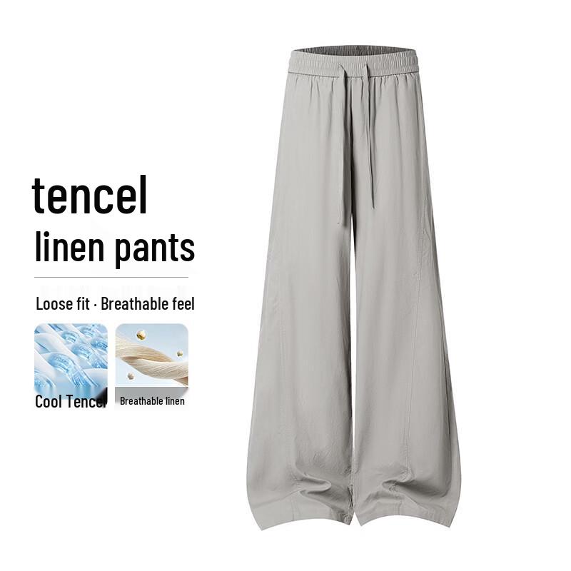 

MEDE Men s Lyocell Blend Loose Straight Casual Pants 3XL