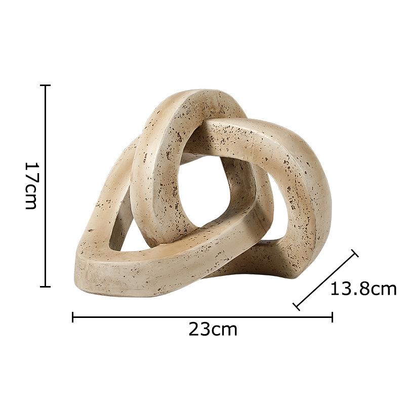

Minimalist Geometric Twisted Knot Ring Ornaments Abstract Handicrafts Desk Decoration Creative Sculpture Room Aesthetics Decor