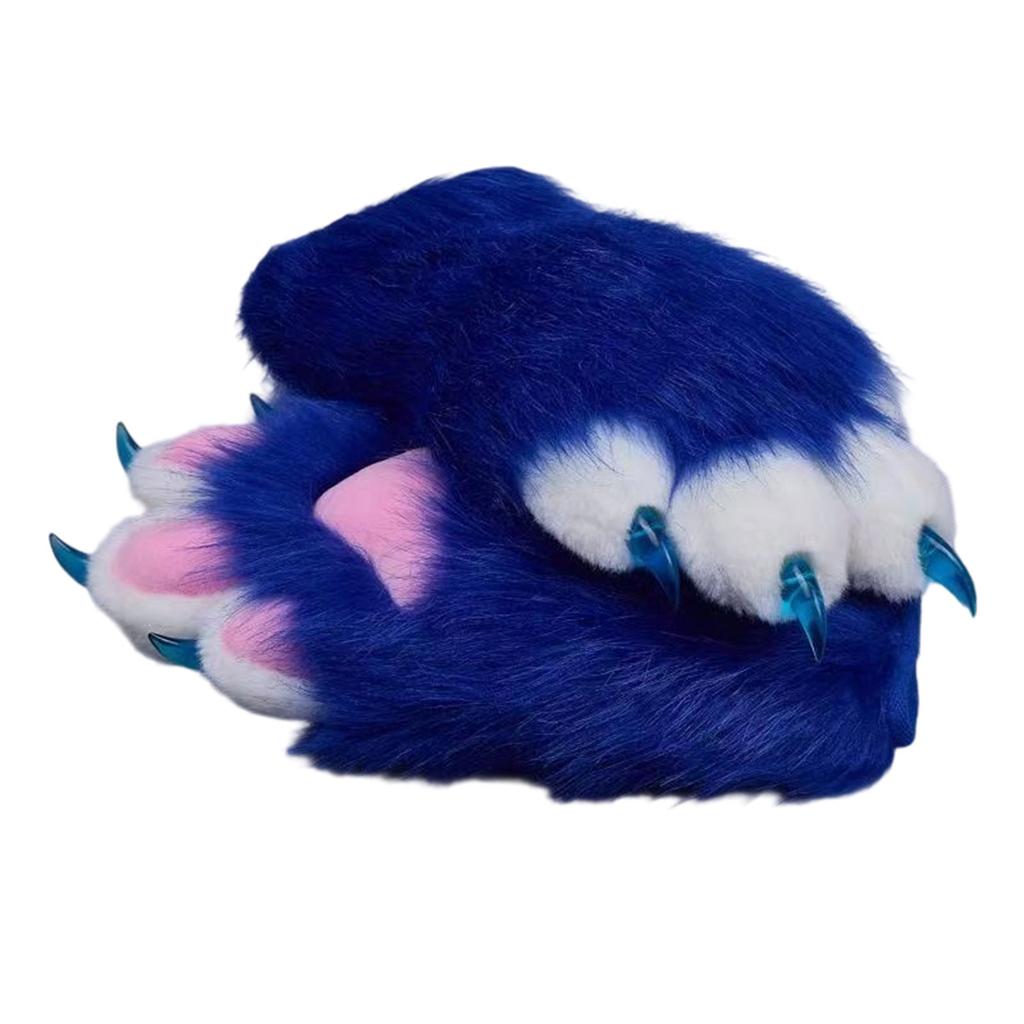 Multi Color Cosplay Nails Gloves With Realistic Animal Furry Comfortable For Conventions Parties And Festivals
