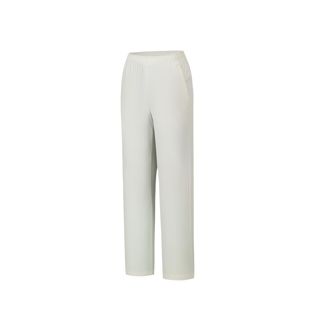 Anta Training Series Womens Woven Sports Long Pants Summer Casual Pants Women bottoms Digital-Mist-Gray 162627502-2