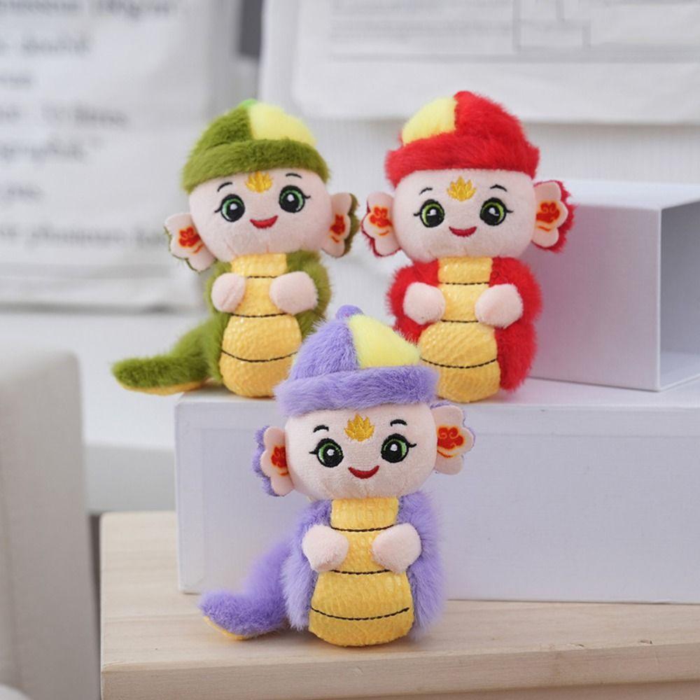 Creative Snake Year Plush Toys Chinese Style Cartoon Animal Pendant New Year Snake Doll  Gifts