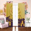 Golden Ramadan Auspicious Lantern Moon Printing Curtain Polyester Material Suitable Bedroom Living Room Set Of 2 Made Washable Ready