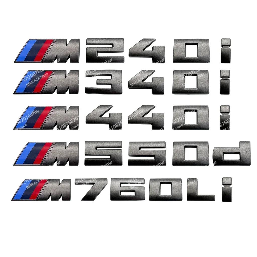 AAAPG1 3D Grey badge Letters for BMW 1 2 3 4 5 7 Series M 135 140 145 235 240 340 440 550 i d 760Li Car boot badge emblem Accessories
