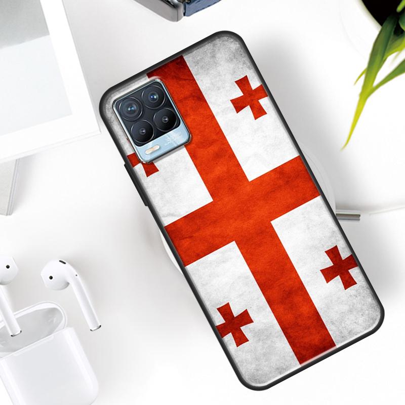 Georgia Flag Case For Realme 15 11 Pro Plus 12 13 14  C71 C75 C55 C51 C53 C25 C63 C61 C65 C67 GT6 GT7 Pro