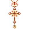 Multipurpose Crosses Necklace Pendant with Elegant Designs Unisex Fashion Accessory Jewelry with Adjustable Length Chain
