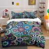 Colorful Mandala Three-Piece Set Decor Bedding Set with 1 Duvet Cover 2 Pillowcases Single Double King Queen Gift