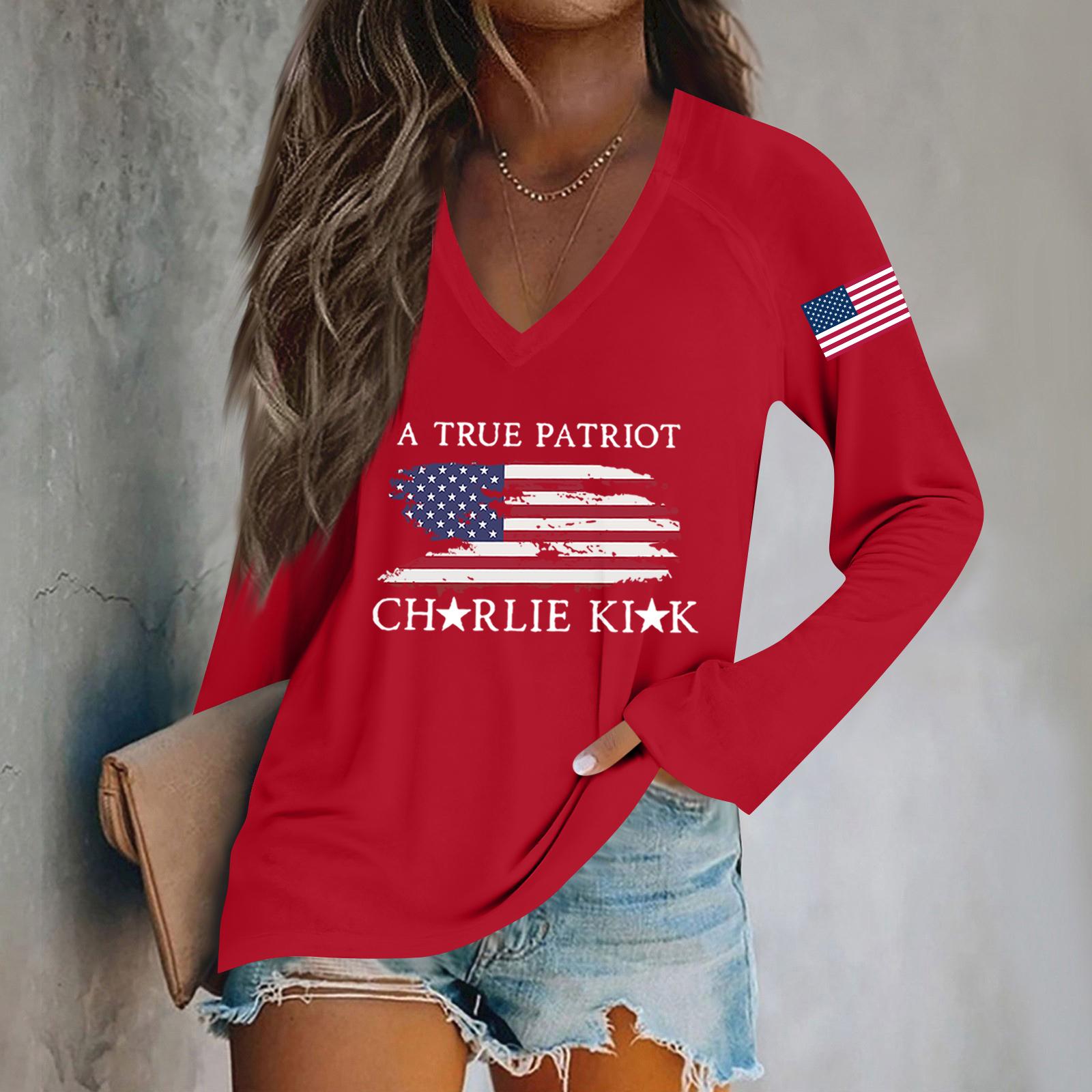 

Женская мода повседневная хэллоуинская принтованная блузка с длинным рукавом и V-образным вырезом L красный