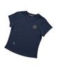 Damiswi Flower Symbol Polka Dot Short Sleeve T-Shirt_Navy
