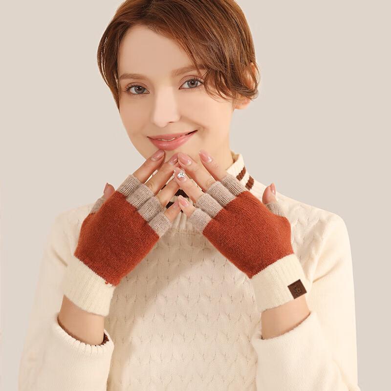 Knitted Half-Finger Winter Gloves