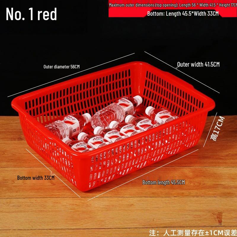Large White Plastic Rectangular Kitchen Basket for Draining, Washing, and Storage