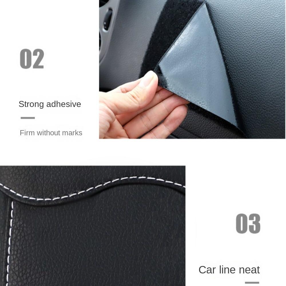 Seat Gap Organizer Car Seat Side Pocket PU Leather Auto Slit Box Sticky Car Storage Bag  Window