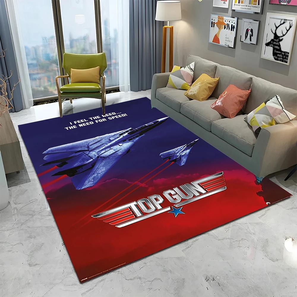 Top Gun Classic Movie Sign Tom Cruise Carpet Rug for Home Living Room Bedroom Sofa Doormat Decor,kid Area Rug Non-slip Floor Mat