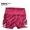 Gym Shorts Women Pants High-waist All-match Hollow Cross Fashionable Running Elastic Waist Short for Home Sport