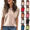 Womens Spring Tops and Summer Shirts for Women Casual Short Sleeve Soft Knit Pullover Womens Summer Shirts 2026 Tshirts Shirts for Women