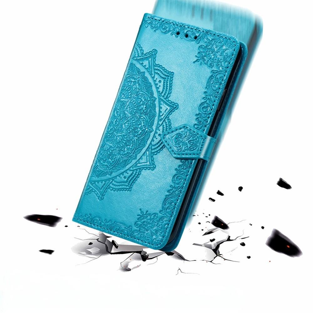 Samsung Galaxy M35 Flip Case, Mandala, Blue