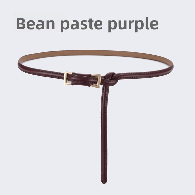 

Mei Mary New genuine leather belt - women s fashionable korean style knotted skinny belt 105cm