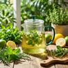 GLASS JUG TEA INFuser 1L TRANSPARENT BOROSILICATE GLASS