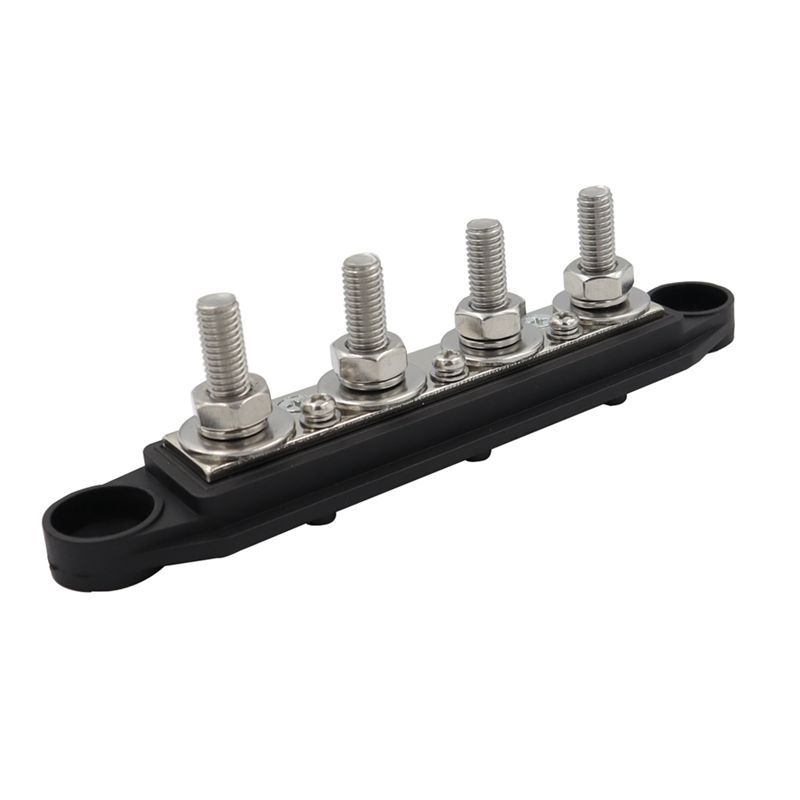RR-48V DC 250A 4 Terminal Studs Busbar Power Distribution For RV Ship Car Marine Cable Organizer Box M8+M10