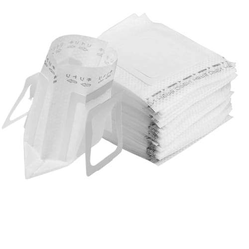 AOrom 50-Pack Coffee Filters, Portable Coffee Bags with Ears, Disposable Drip Coffee Filters for Home, Office, Travel, Camping, etc. (100 Ear-Hooked C