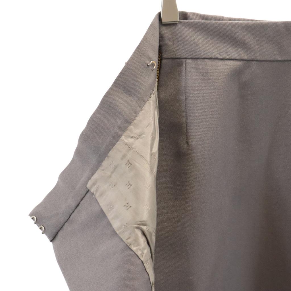 Hermes Made In France Mimole Length Wrap Skirt 42 Gray Women Used