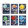 6 Sheetsset Space Planet Diy Stickers For Kids Funny Assemble Cartoon Puzzle Handicrafts Make A Face Sticker Decoration