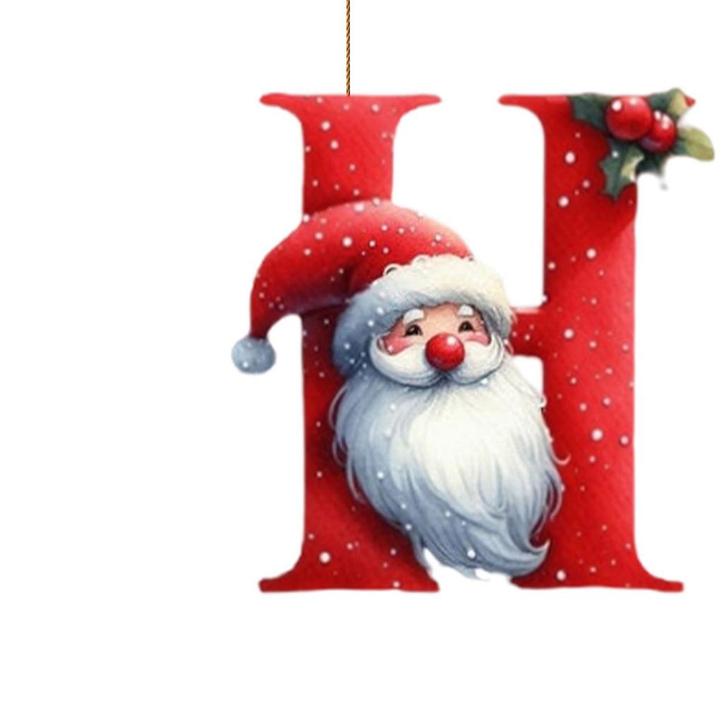 Christmas Acrylic Letter Ornament New Design 2D Plane Car Hanging Tree Decor Holiday Festive Home Decor Unique Xmas Decor Gift