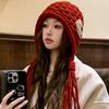 Autumn And Winter Warm Handmade Braid Knitted Hat Trend   Patch Tassel Wool Hat