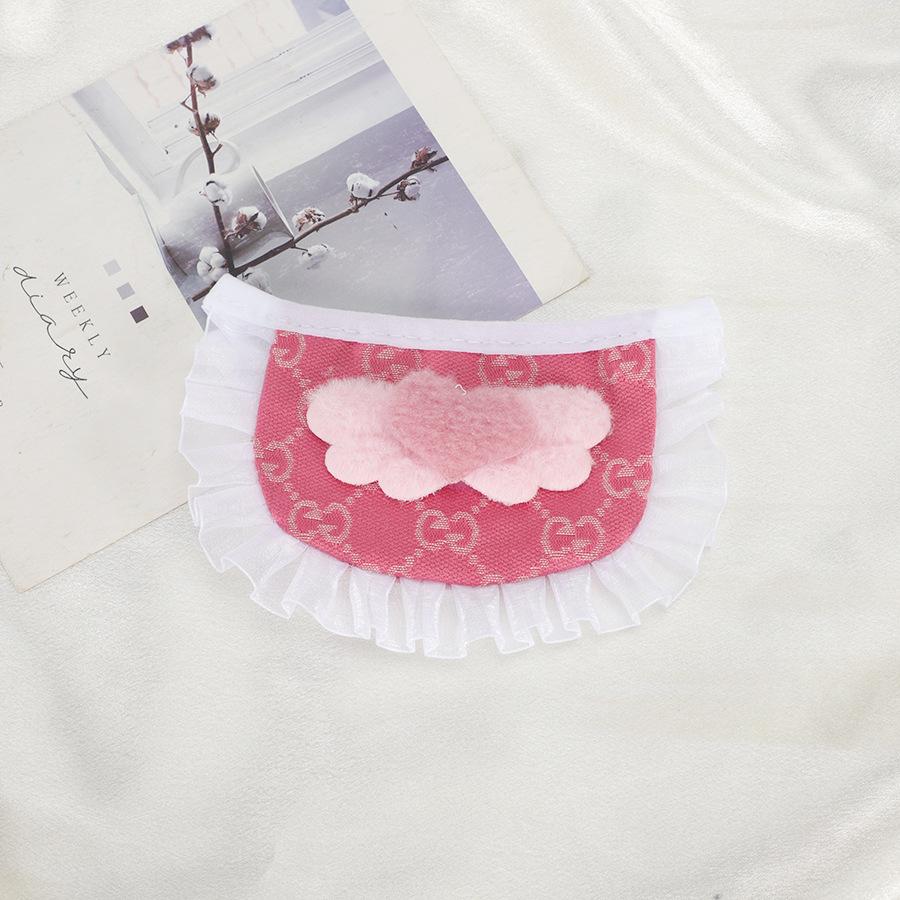 

Pet cat dog small dog half pocket, saliva towel love angel wings doll scarf, ragdoll scarf One size fits all