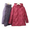 Grandma winter coat women middle-aged and old mother winter new clothes thick elderly zipper down jacket hooded