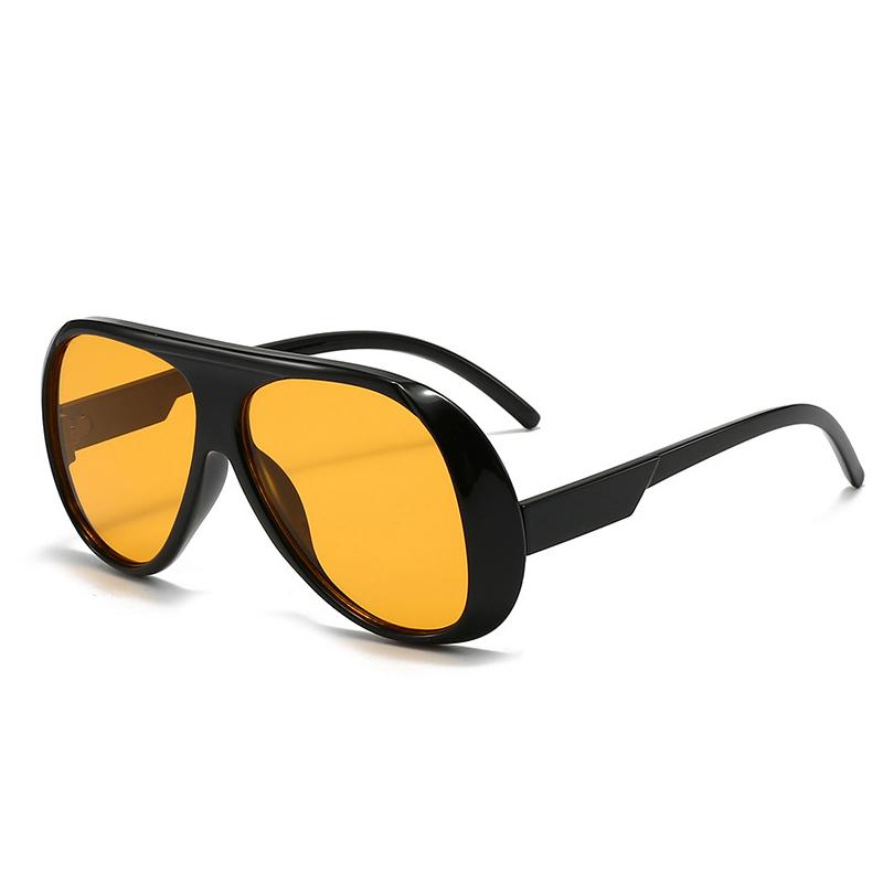 SHAUNA Modische Übergroße Piloten Sonnenbrille Retro Gradient Spiegel Gläser UV400 Damen Sonnenbrillen