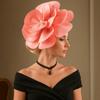 Fashion Headpiece 3D Flower Fascinators Hat Large Flower Formal Tea Party Hats Rose Fascinators Tea Parties