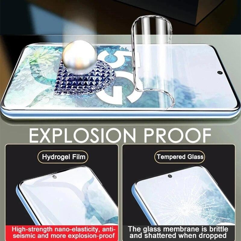 4 stk Hydrogel-film for Samsung Galaxy S24 S23 S22 S21 S20 Ultra S10 S9 Plus A12 A34 A54 A53 A52 A33 A32 A71 Skjermbeskytter