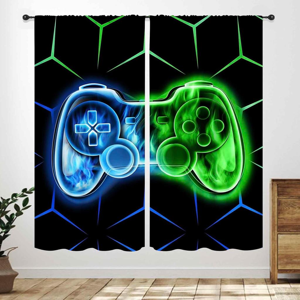 Basketball Curtains Teens Ball Sports Blue Red Flame Match Game Teen Boys Kids Bedroom Living Room Playroom Nursery Curtain For Sitting Polyester