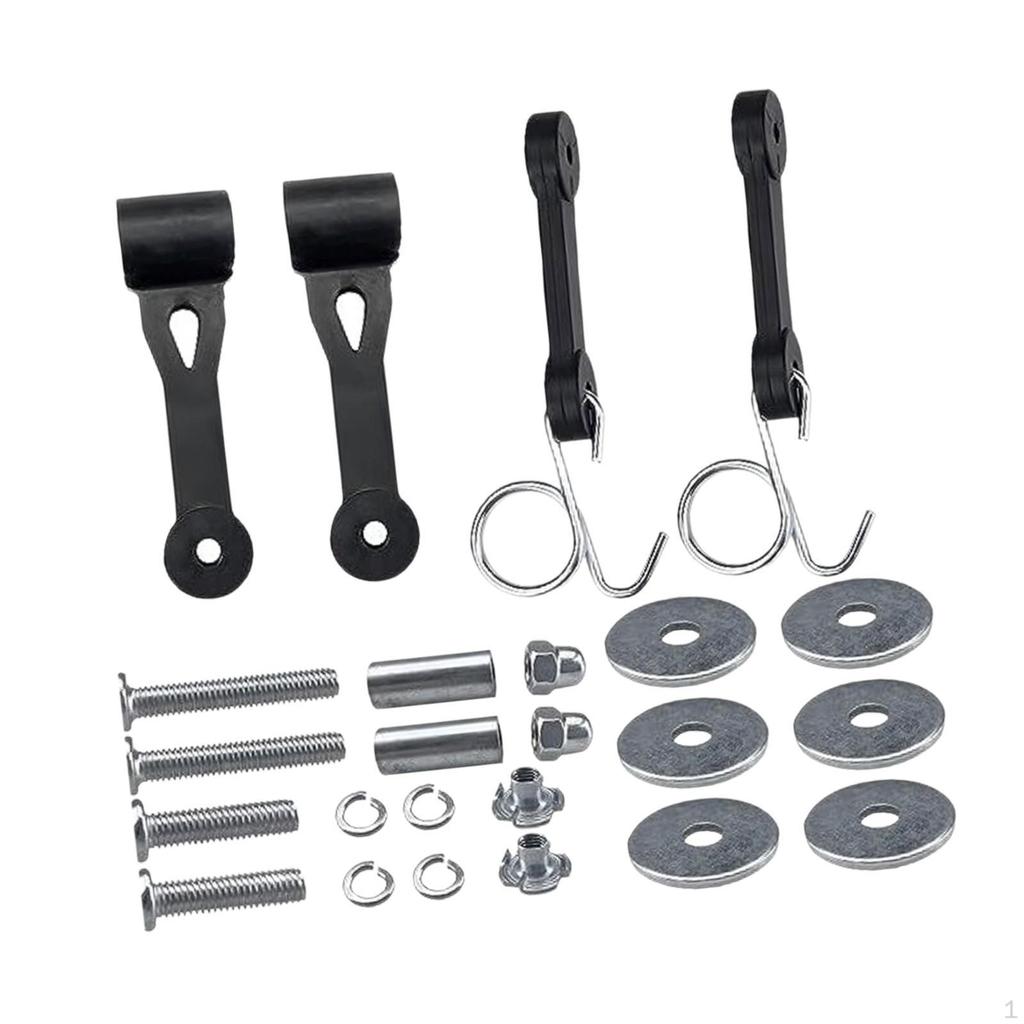 Mower Latch Assembly Set Hardware Components Replaces Repair Accessories with Hook Hood Straps
